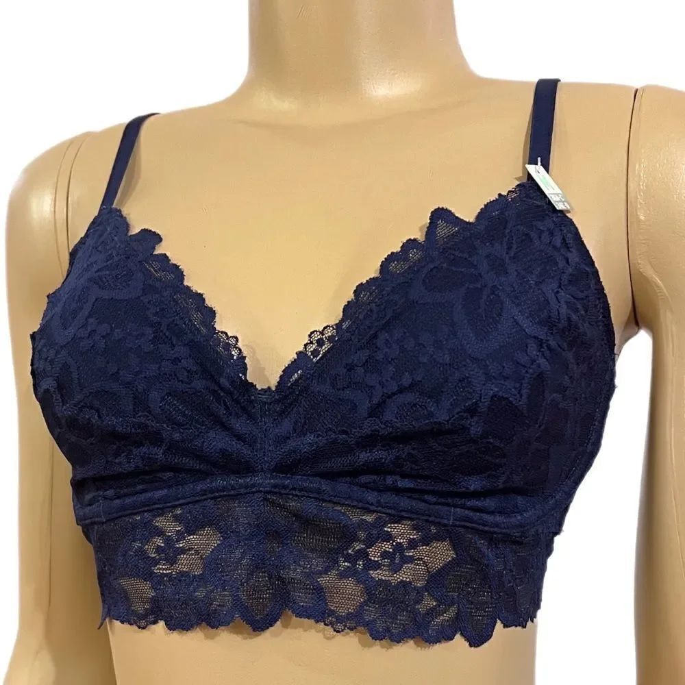 Victoria’s Secret Dream Angels Underwire unlined lace Bralette Bra Blue Medium